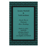 Teal Black Pattern Wedding Stationery Design