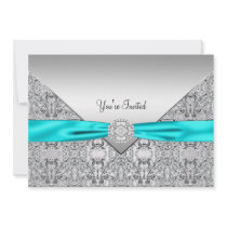 Teal Blue All Occasion Party Invitation Template