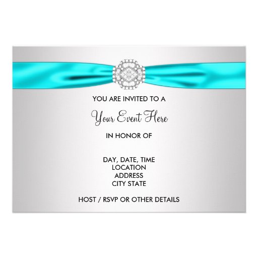Teal Blue All Occasion Party Invitation Template