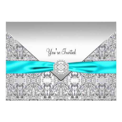 Teal Blue All Occasion Party Invitation Template