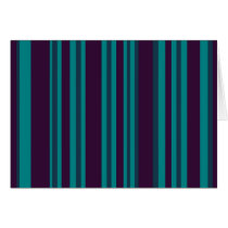 Teal blue and black stripes cards by DonnaGraysonAbstract Teal blue and black stripes cards