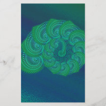Teal, blue and green shell graphic. flyers