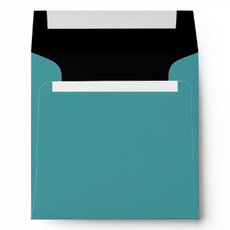 Teal Blue Black Linen Envelopes