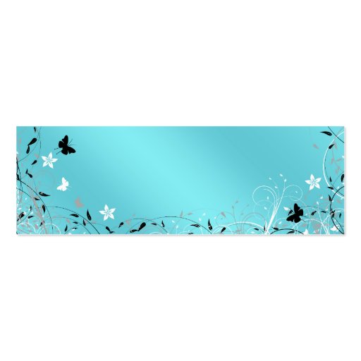 Teal Blue Butterfly Gift Tags Business Card