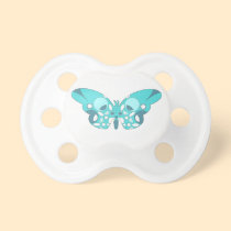 Teal Blue Butterfly Pacifier