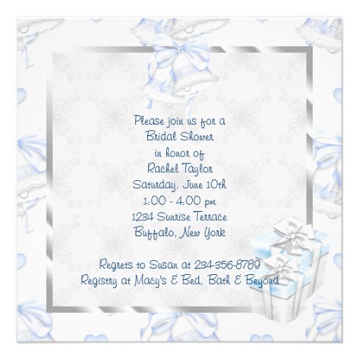 Teal Blue Corset Bridal Shower Invitations