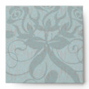 teal blue green swirl damask ornate pattern