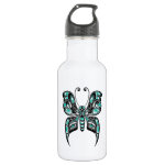 Teal Blue Haida Spirit Butterfly 18oz Water Bottle Teal Blue Haida Spirit Butterfly 18oz Water Bottle