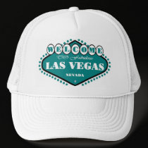 TEAL BLUE Las Vegas Logo Cap hats