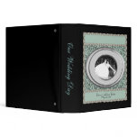 Teal Blue Leopard Photo Frame Wedding Album 3 Ring Binder