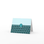 Teal Blue Notecards with Monogram