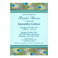 Teal Blue Peacock Wedding Invitations