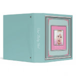 Teal Blue & Pink Photo Frame Baby Girl Photo Album binders