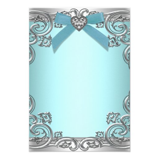 Teal Blue RSVP All Purpose Personalized Invitation