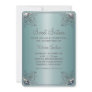 Teal Blue Sweet Sixteen Birthday Party Custom Invite