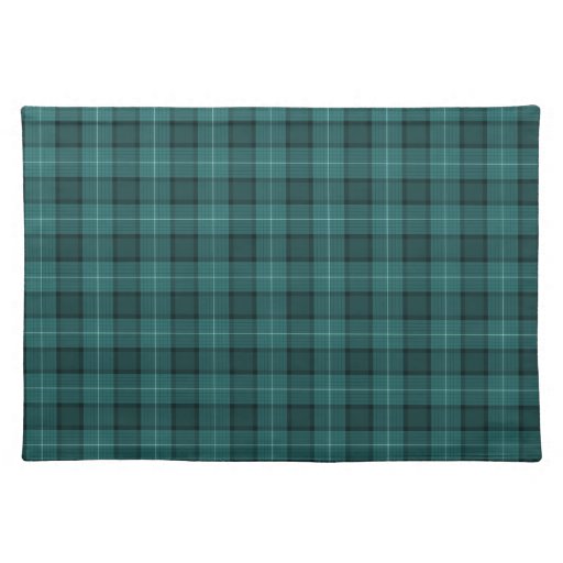 Teal Blue Tartan Plaid Cloth Placemat Zazzle