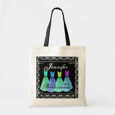 Bridesmaids Dresses  on Teal Blue Turquoise Bridesmaid Dresses Tote Bag From Zazzle Com