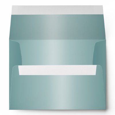 Teal Blue White Wedding Invitations Envelopes