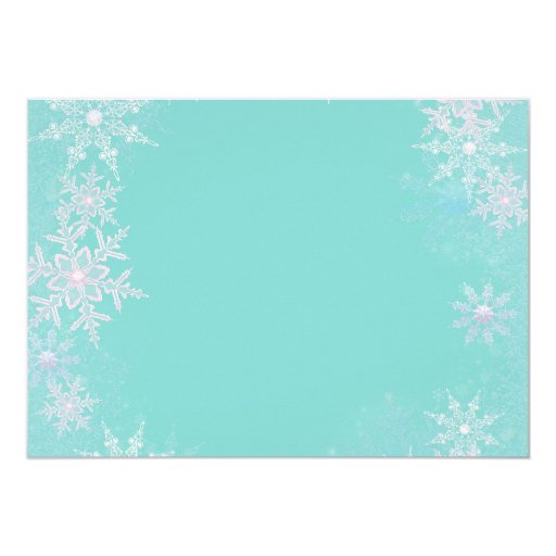 Teal Blue Winter Wonderland Masquerade Party Personalized Invitation