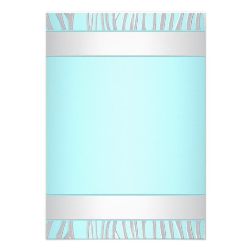 Teal Blue Zebra RSVP All Purpose Custom Invitations