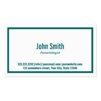 Teal Border Parasitology Business Card