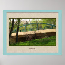 Teal Bridge at Home Poster by gretchen