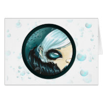 Teal Bubble Mermaid cards