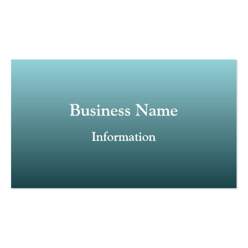 Teal Business Card (front side)