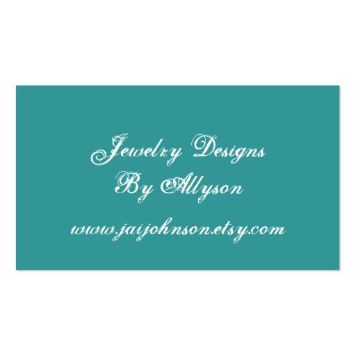 Teal Business Cards (front side)