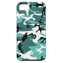 Teal Camo iPhone 5 Cases