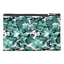 Teal Camo Travel Accessories Bags