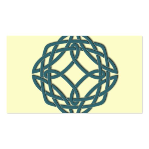 Teal Celtic Eternity Knot Wedding Place Cards Business Card Templates (back side)
