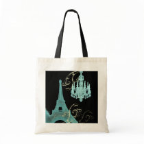 Teal Chandelier Paris Wedding SaveTheDate Bags