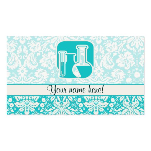 Teal Chemistry Business Card Templates (front side)
