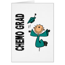 Teal CHEMO GRAD 1 (Ovarian Cancer) Greeting Cards