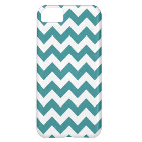 Teal Chevron Pattern iPhone 5C Cases