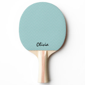 Teal chevron ping pong paddle for table tennis ping pong paddle