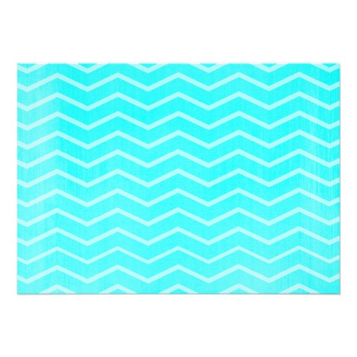 Teal Chevron Wedding Invitations
