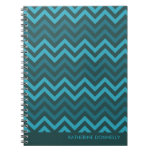 Teal Chevrons Zigzag Designer Journal/Notebook