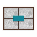Teal Chocolate 4 photo template postcards