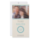 Teal circle wedding save the date announcement photo cards