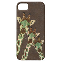 Teal & Copper Giraffes Damask iPhone Case casemate cases