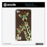 Teal & Copper Giraffes Damask Monogram Skin iPhone 4S Skins
