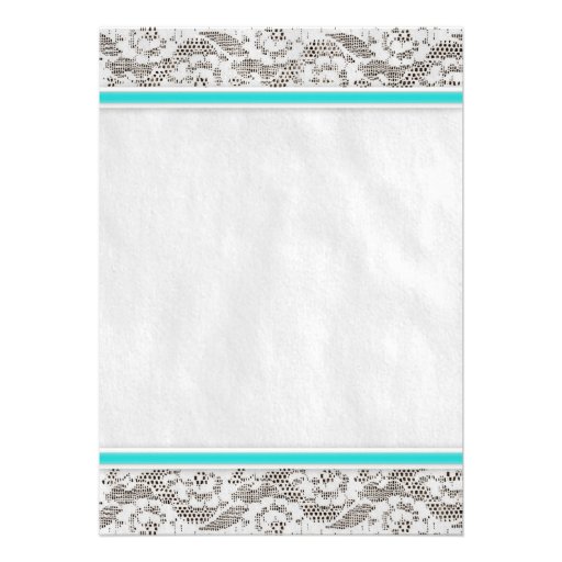 Teal Country Lace Wedding Invitations