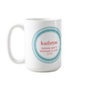 Teal custom bridesmaid bachelorette coffee mug mug