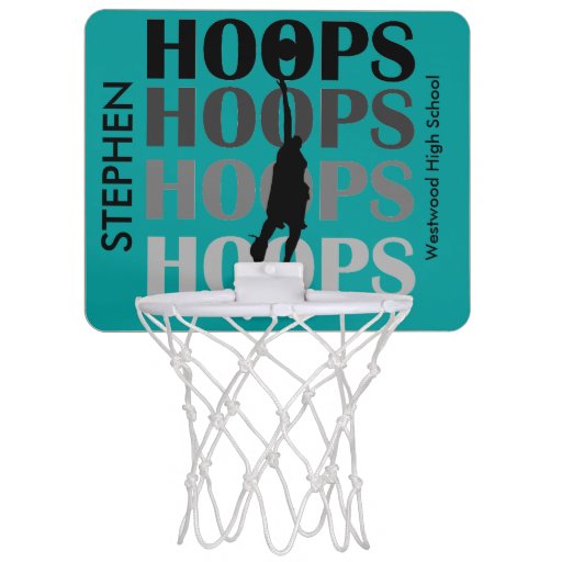 Teal Custom Hoops Basketball Mini Hoop Mini Basketball Backboards Zazzle