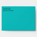 Teal Damask and Chandelier Envelope