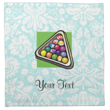Teal Damask Billiards