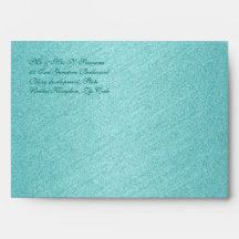 Teal damask elegant wedding birthday envelopes