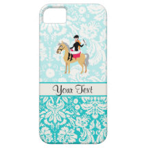 Teal Damask Equestrian